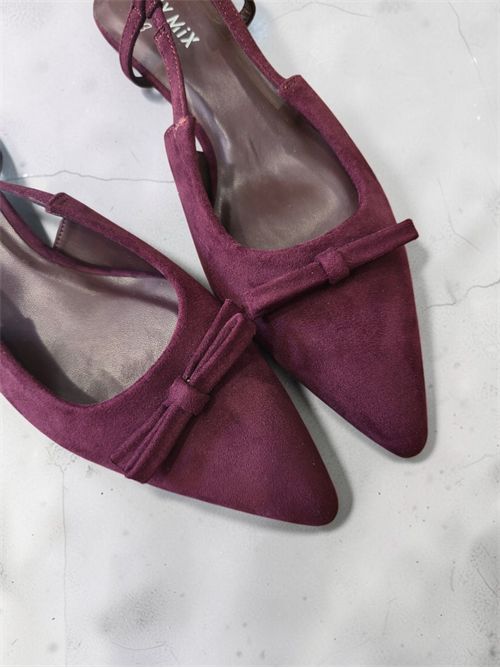 Slingback suede fiocchetto SUSY MIX | S101BURGUNDY